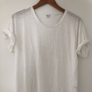 Like new Madewell white tee size L